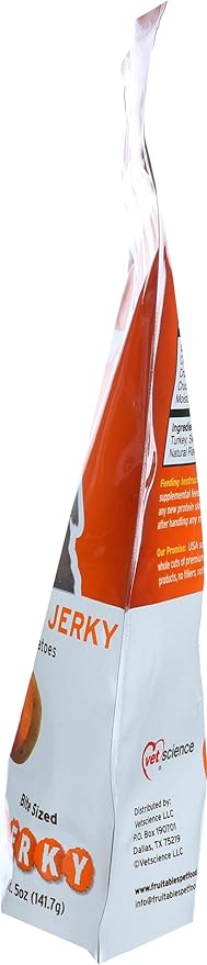 Fruitables Small Dog Treats – Whole Jerky Bites – Healthy Treats – Turkey & Sweet Potato Flavor – 5 Ounces