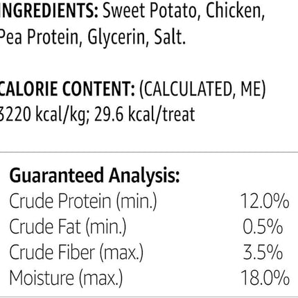 Amazon Brand - Solimo Sweet Potato & Chicken Jerky Dog Treats, 2 pounds