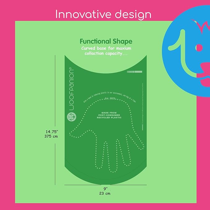 Woofpanion Home Compostable Dog Poop Bags Rolls | Leakproof & Extra-Durable | Plant-Based Certified Home Compostable Poop Bags for Dogs | Dissolves Completely & No Microplastics | 18 Pack | 270 bags