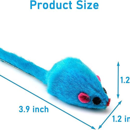 12PCS Cat Mouse Toys,Faux Fur Cat Mice Toys with Plastic Body, Interactive Catnip Toys for Indoor Cats,Perfect for Kittens, Cats, and Puppies!…