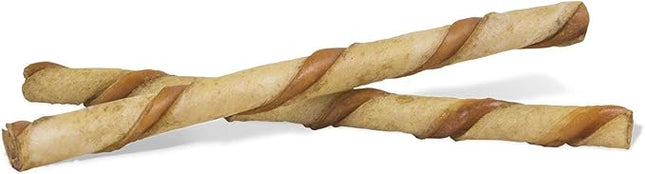 Dingo Twist Sticks with Peanut Butter; Rawhide Treats for Small, Medium, and Large Dogs 25-Count