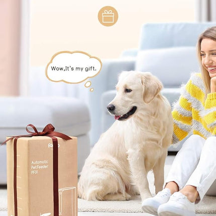 Automatic Cat Feeder, Faroro Dog Food Dispenser for Small Pets with Distribution Alarms, Portion Control, Voice Recorder and Programmable Timer for up to 4 Meals per Day