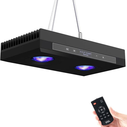 Aquarium Light - 95 Watt Sunrise Sunset Moonlight, Group Control Program Coral Reef Light Dimmable Full Spectrum for Marine Tanks,Saltwater Tank Light with Timer (G5 Suspension Version)
