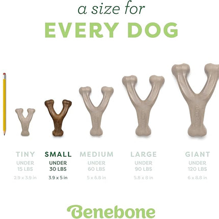 Benebone Small 3-Pack, Wishbone Durable Dog Chew Toy for Aggressive Chewers, Real Bacon, Chicken, Peanut Butter, Made in USA, Variety Pack