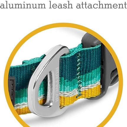 Ruffwear, Crag Dog Collar, Stylish Adventure Collar with Premium Reflective Design, Quick Release Buckle, Lightweight All-Day Comfort, Seafoam, 11"-14"