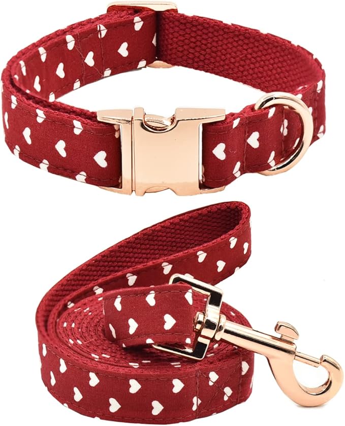 Bubblepup Dog Collar and Leash Set, Comfortable Adjustable Dog Collars for Small Medium Large Dogs