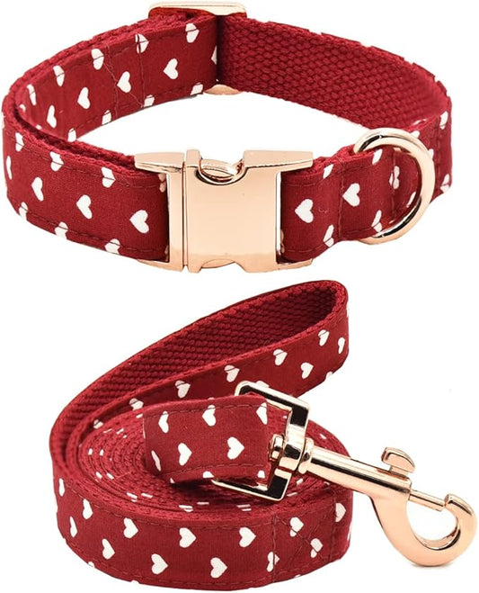 Bubblepup Dog Collar and Leash Set, Comfortable Adjustable Dog Collars for Small Medium Large Dogs