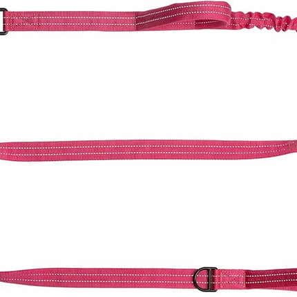 ICEFANG Tactical Dog Leash,K9 Training Walking Bungee Lead with 2 Control Handle,Heavy Duty Quick Release Metal Clasp,for Medium Large Breed (Reflective Pink, 6 FT)
