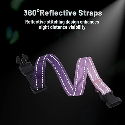 Roses&Poetry Small Dog Collar, Adjustable Reflective Puppy Collars Durable Pet Collars for Small Medium Large Dogs(Lightpurple-S)