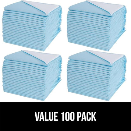 Gorilla Guard Disposable Puppy Pads, 5 Layer Pee Pads for Dogs, Absorbent Diaper Changing Pad, Dog Potty Training Supplies, Quick Dry Pet Housebreaking Essentials for Puppies, 50 Count 28x34 in