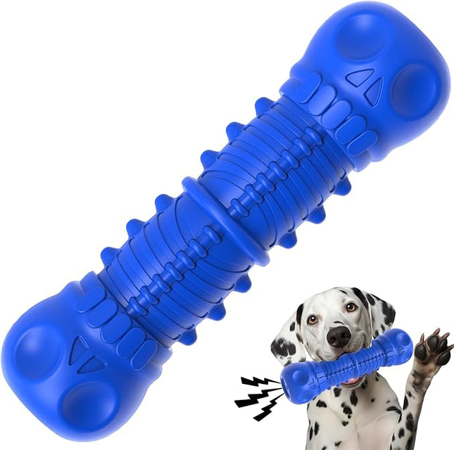 Dog Squeaky Toys for Aggressive Chewers, Durable Chew Toys for Medium Breed Dog, Tough Durable Toys with Natural Rubber