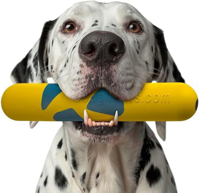 Goughnuts Medium Water Stick – Floating Dog Toys for Water Fetch, Interactive Heavy Duty Dog Pool Toy for Aggressive Chewers, Natural Reinforced Rubber Float, USA Made, 30-70 lbs Dogs