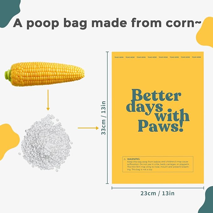 Dog Poop Bags Rolls Guaranteed Leak Proof and Extra thick Poop Bags for Dogs,270 Count 18 Rolls,Unscented, Doggie Poop Bag for Puppy and Big Dogs