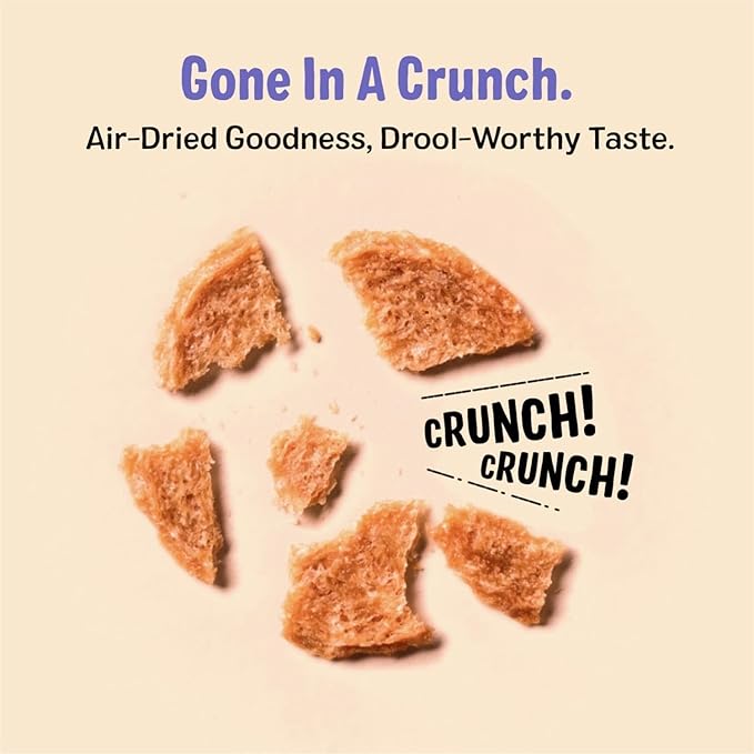 Three Dog Bakery Bark’N Crunch! Chicken Chips, Large 15oz, Crunchy Dog Treats, Single Ingredient, High Protein Snacks, Chicken Treats, Low Calorie Healthy Training Treat, Made in The USA