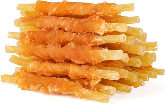 MON2SUN Rawhide Free Dog Treats Chicken Wrapped Cod Sticks for Small Dogs Healthy Training Treats Soft Snacks (8.82 Ounce -Pack of 1)