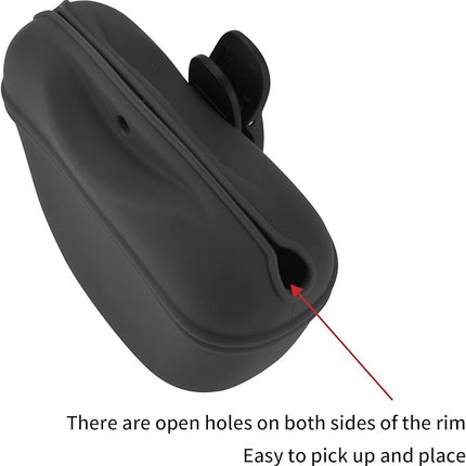 AUDWUD Silicone Dog Treat Pouch,With Dog Training Clicker,Clip on Portable Training Container,Convenient Magnetic Buckle Closing and Upgraded Waist Clip for Enhanced Stability