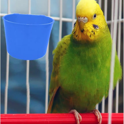 Pack of 40 Cage Cups Birds Feeders Seed Bowl Chicken Feeding Watering Dish Rabbit Water Food Hanging Wire Cages Box 8 oz Coop Cups for Pet Parrot Parakeet Game Fowl Poultry Pigeon