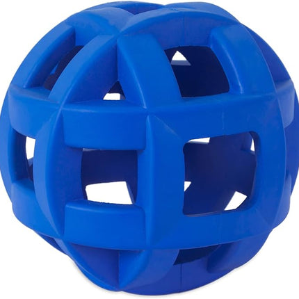 JW Pet Hol-ee Roller Extreme Dog Toy Puzzle Ball, Natural Rubber, Medium (4.5 Inch Diameter), Colors May Vary