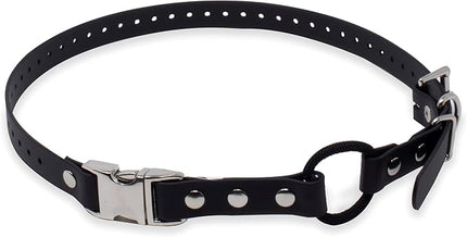 Educator Quick Snap Bungee Dog Collar, Biothane, Waterproof, Odorproof, Easy Connect and Disconnect Clasp and D Ring with Comfort Bungee Loop, Must be cut for Custom Fit, 3/4-Inch, Black