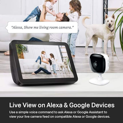 Kasa Smart Security Camera for Baby monitor, 1080p HD Indoor-Camera for Home Security with Motion Detection, Two-Way Audio, Night Vision, Cloud & SD Card Storage, Works with Alexa & Google Home (EC60)