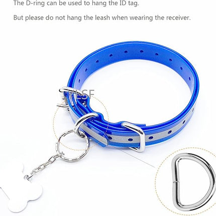 Dog Collar Strap for Most of Electronic Training Shock Collar Receivers-Adjustable Durable Waterproof Odorless 3/4 Inch Collar Replacement for Barking Fence-Pet TPU Collar Strap