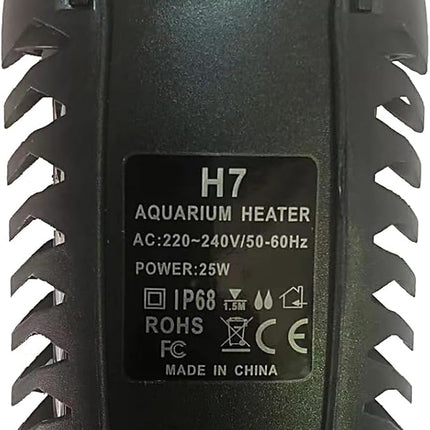 Mini Aquarium Heater 25W Small Fish Tank Heater 25 Watt with External Temperature Controller, LED Display, Used for 5-10 Gallon Tank