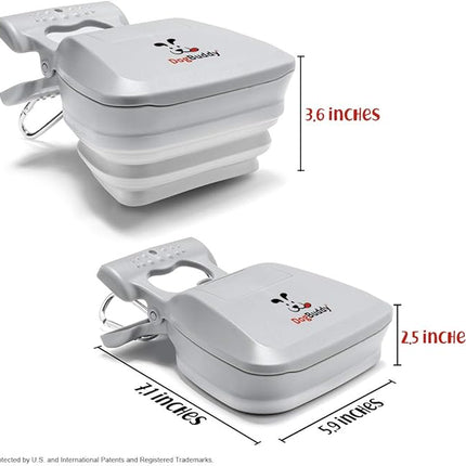 DogBuddy Pooper Scooper, Portable Dog Pooper Scooper, Poop Scooper for Small and Large Dogs, Pooper Scooper with Bag Attachment, Leash Clip and Dog Waste Bags Included (Large, Mist)