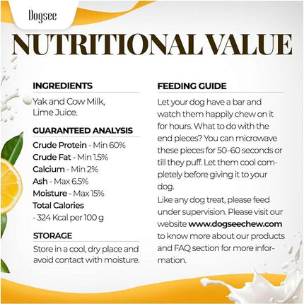 Dogsee Original Himalayan Yak Cheese Dog Chews (Small - 5 Bars) | Yak Chews for Small Dogs | Rawhide Free | Easily Digestible Dog Treats