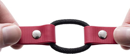 Educator Quick Snap Bungee Dog Collar, Biothane, Waterproof, Odorproof, Easy Connect and Disconnect Clasp and D Ring with Comfort Bungee Loop, Adjustable for Custom Fit, 3/4-Inch, Red