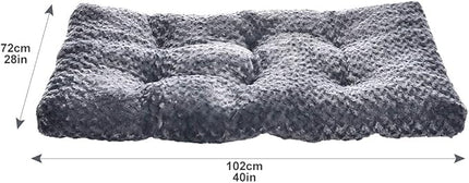 Amazon Basics Cat and Dog Bed and Crate Pad, Machine Washable, Indoor, 40 x 27 x 3.5 inches, Gray