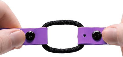 Educator Quick Snap Bungee Dog Collar, Biothane, Waterproof, Odorproof, Easy Connect and Disconnect Clasp and D Ring with Comfort Bungee Loop, Adjustable for Custom Fit, 3/4-Inch, Purple