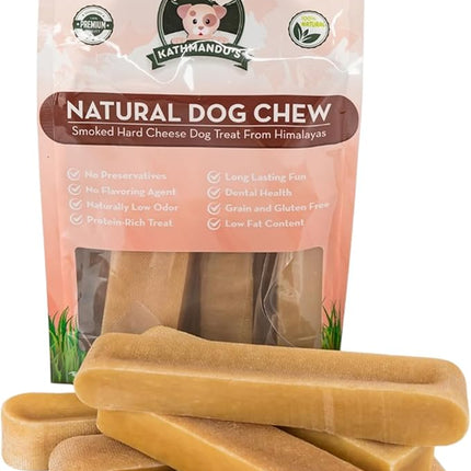 Authentic Himalayan Yak Cheese for Dogs - XLarge (Pack of 6) - Sourced from Pristine Himalayan Foothill, Rawhide-Free, NO preservatives