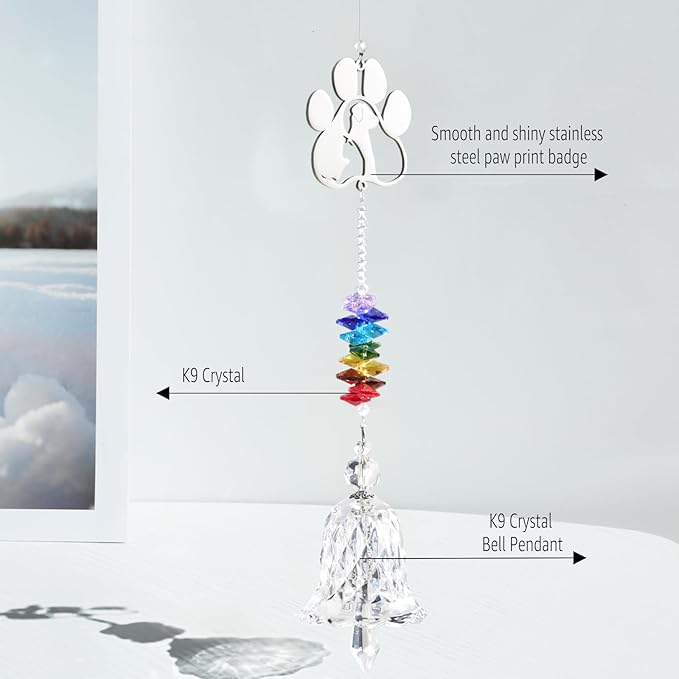 Pet Memorial Suncatcher, Dog Memorial Gifts, for Pet Loss and Pet Sympathy, Thoughtful Bereavement Remembrance Gifts for Dogs and Cats