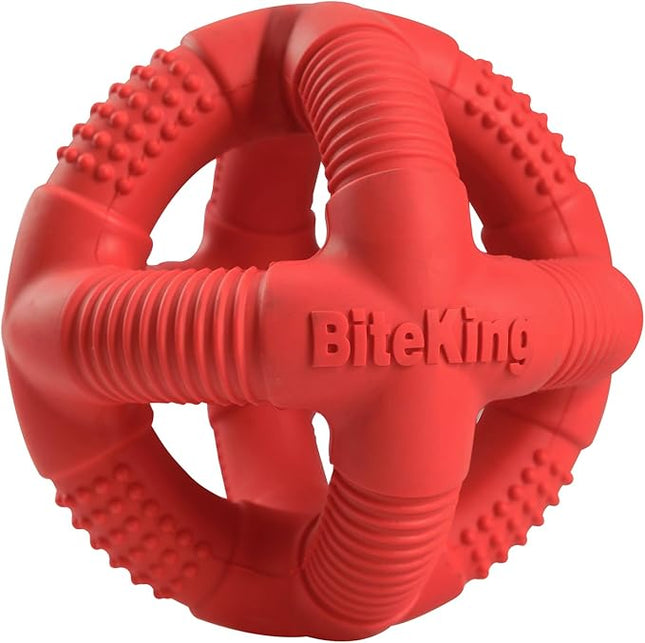 Natural Rubber Dog Balls for Large Aggressive Chewers - Lifetime Replacement - Indestructible and Durable Dog Toys for Large Breed, Red