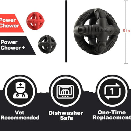 Natural Rubber Dog Balls for Large Aggressive Chewers - Lifetime Replacement - Indestructible and Durable Dog Toys for Large Breed, Red