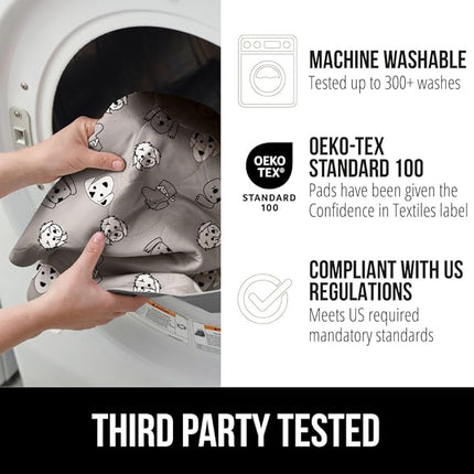 GORILLA GRIP Washable Puppy Pads, 46x28, Slip Resistant Dog Crate Mat, Waterproof Cloth Pee Pad for Training Puppies in Playpen, Reusable Pet Incontinence Blanket, Protects Sofa, Dog Faces