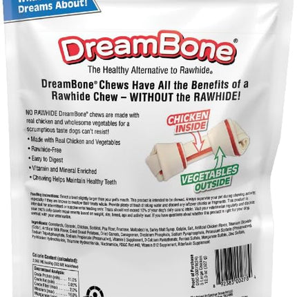 DreamBone Large Chews With Real Chicken, Rawhide-Free Chews For Dogs, Treat Your Dog to a Rawhide Free Chew, 3 Count