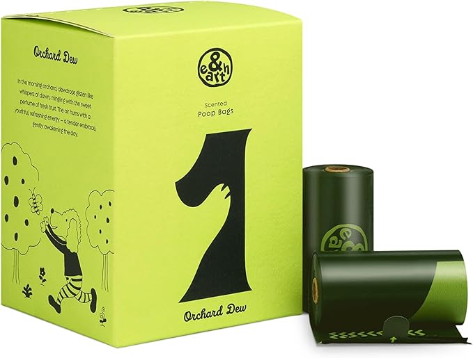 &earth Poop Bags for Dogs, Leak-Proof, Extra Thick, Fig-Scented, Waste Bag Refill Rolls, 9x13 Inch, 270 Count