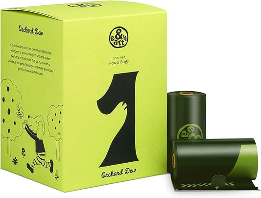 &earth Poop Bags for Dogs, Leak-Proof, Extra Thick, Fig-Scented, Waste Bag Refill Rolls, 9x13 Inch, 270 Count