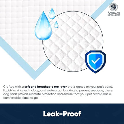 American Kennel Club Scented Puppy Training Pads with Ultra Absorbent Quick Dry Gel – 28 x 30 Pee Pads for Dogs - Fresh Scented - 50 Count, XL (Pack of 2)