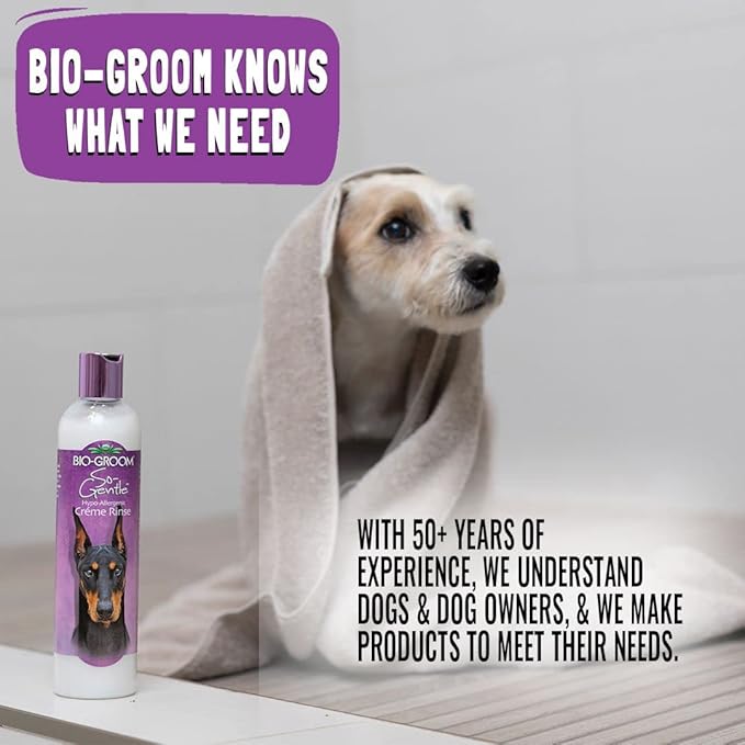 Bio-Groom Silk Creme Rinse Dog Conditioner – Dog Bathing Supplies, Puppy Shampoo, Cat & Dog Grooming Supplies for Sensitive Skin, Cruelty-Free, Made in USA, Tearless Dog Products – 2.5 Gallons