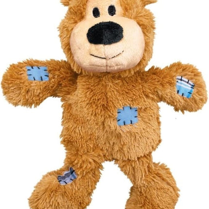 KONG Wild Knots Bears - Durable Dog Toys with Internal Knotted Ropes and Minimal Stuffing for Less Mess (Assorted Colors) (Medium/Large (2 Pack))