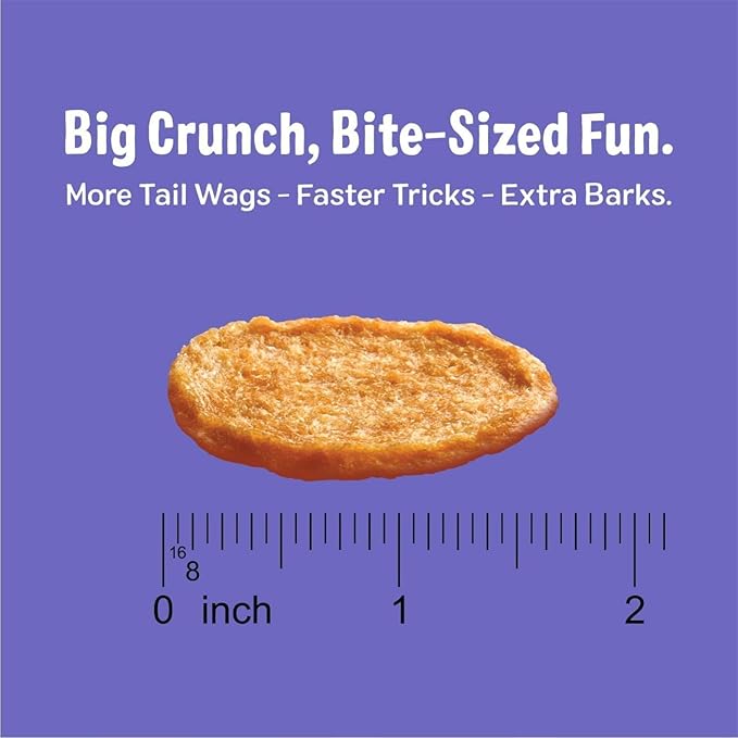 Three Dog Bakery Bark’N Crunch! Chicken Chips, Large 15oz, Crunchy Dog Treats, Single Ingredient, High Protein Snacks, Chicken Treats, Low Calorie Healthy Training Treat, Made in The USA