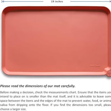 Hoki Found -Waterproof Pet Feeding Mats with High Lips - Multiple Size and Colors for Dogs, Cats & Others-BC