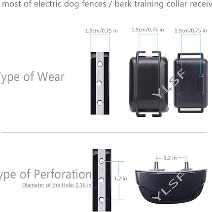 Dog Collar Strap for Most of Electronic Training Shock Collar Receivers-Adjustable Durable Waterproof Odorless 3/4 Inch Collar Replacement for Barking Fence-Pet TPU Collar Strap