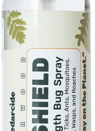 Cedarcide Extra- Strength Tickshield | Deep Woods Cedar Oil Tick & Mosquito Repellent Spray Kills & Repels Ticks, Fleas, Chiggers and Mosquitoes| For People & Pets | Natural Essential Oils | 4 Oz