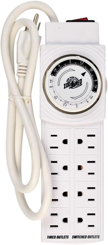 Zoo Med AquaSun Aquarium Controller Timer & Power Strip, White