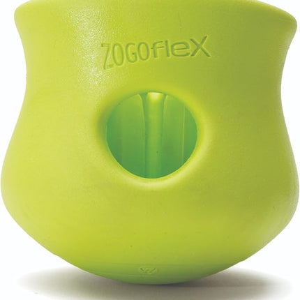 WEST PAW Zogoflex Toppl Interactive Treat Dispensing Dog Puzzle Play Toy, 100% Guaranteed Tough, It Floats!, Made in USA, Large, Granny Smith