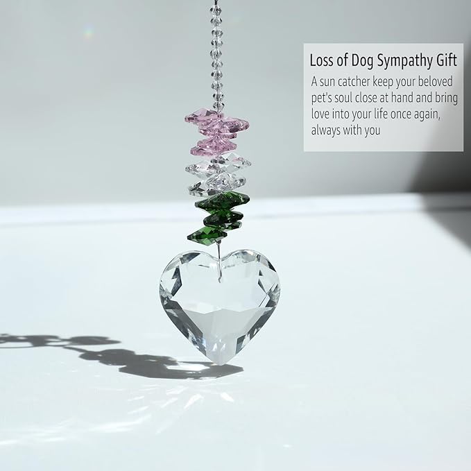 Pet Memorial Suncatcher, Dog Memorial Gifts, for Pet Loss and Pet Sympathy, Thoughtful Bereavement Remembrance Gifts for Dogs and Cats