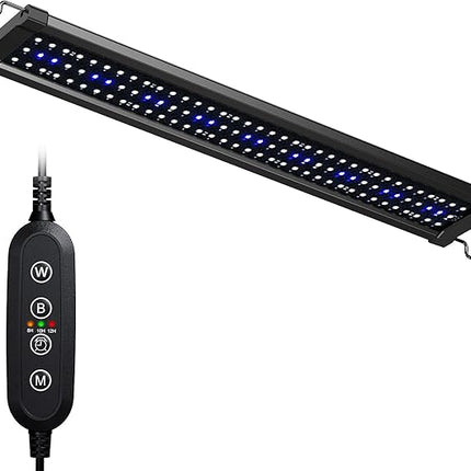 NICREW ClassicLED Gen 2 Aquarium Light, 18 Watts, Dimmable LED Fish Tank Light with 2-Channel Control, White and Blue LEDs, Size 24 to 30 Inch